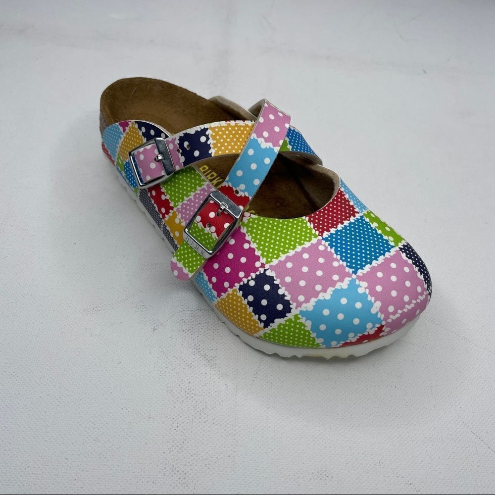 Birkenstock Dorian Patchwork Mules Clogs NIB - Picture 2 of 9